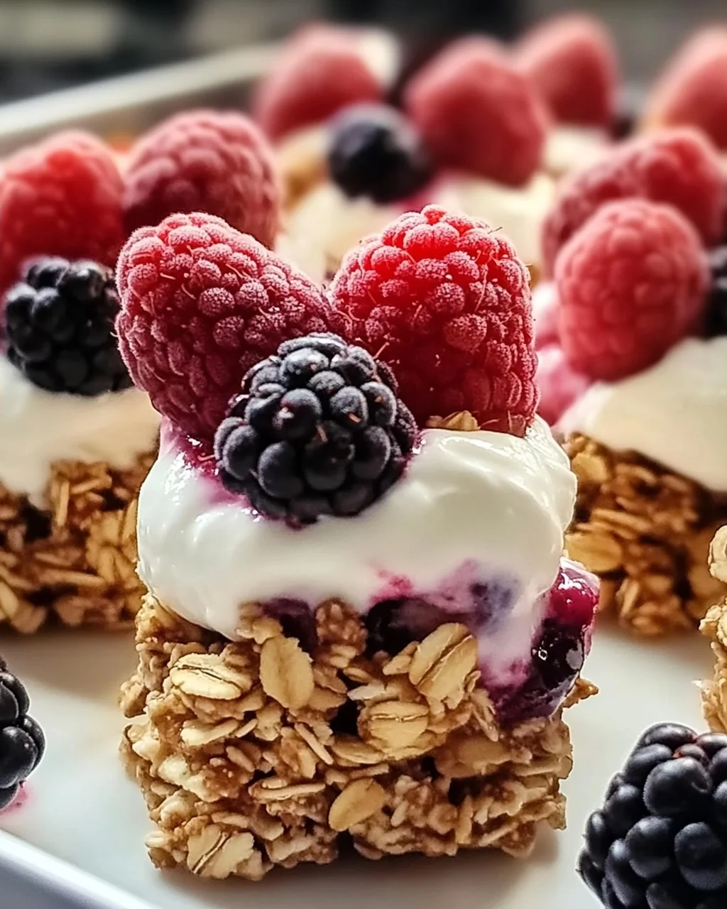 5-Zutaten Gefrorene Joghurt Granola Bissen für Snacks