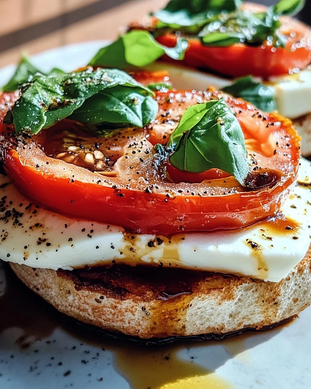 Bagel mit Tomate und Mozzarella