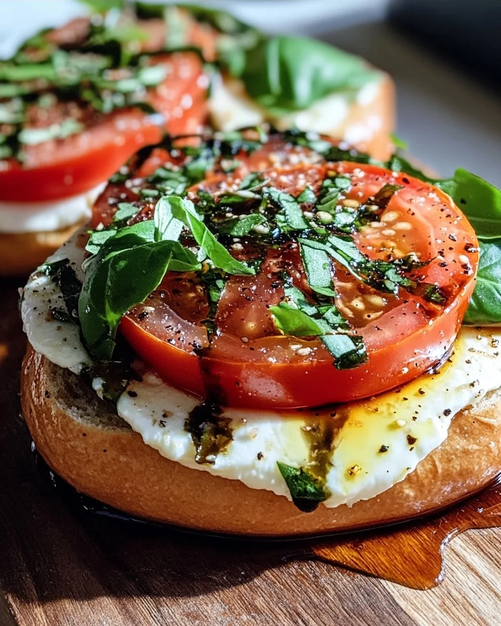 Bagel mit Tomate und Mozzarella