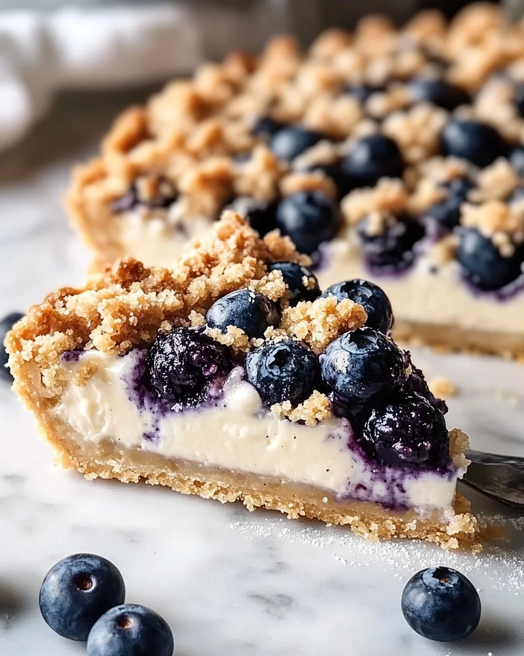Blaubeer-Tarte mit Vanille-Schmand und Streuseln