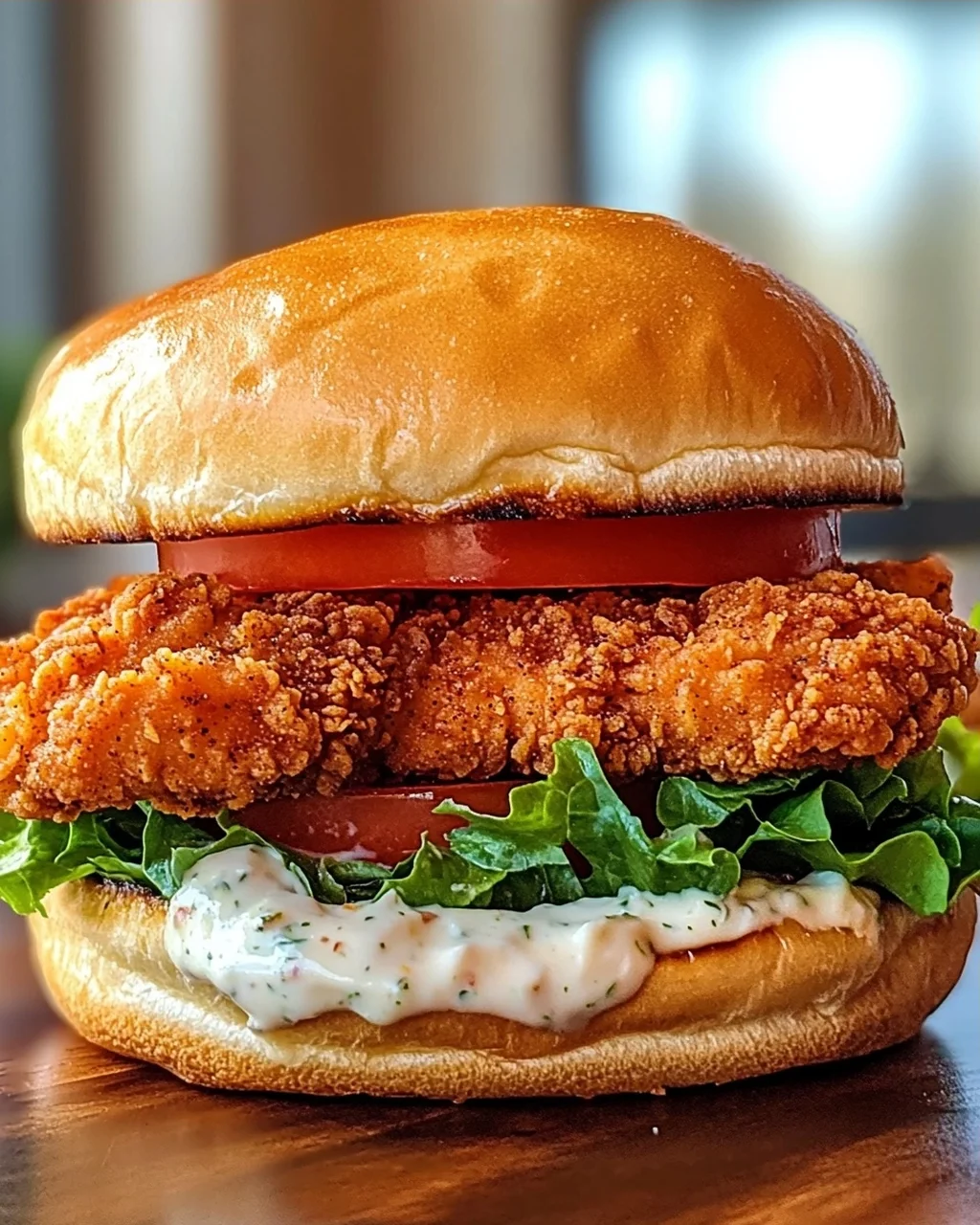 Cajun Crispy Chicken Sandwich mit Knoblauch-Aioli Rezept