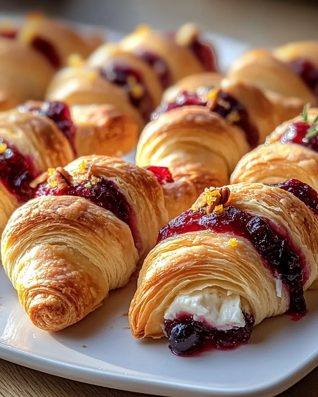 Cranberry Cream Cheese Crescent Bites