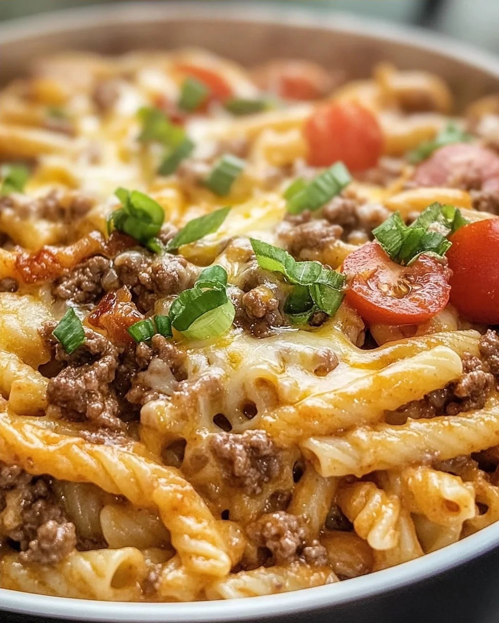 Cremige Cheeseburger-Pasta