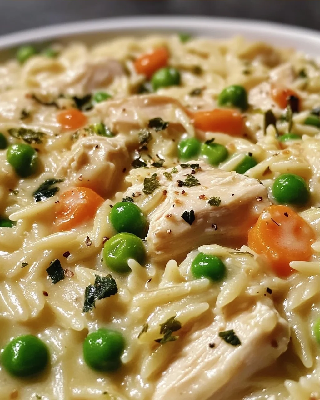 Cremige Chicken Pot Pie Orzo – Ein herzhaftes Rezept!