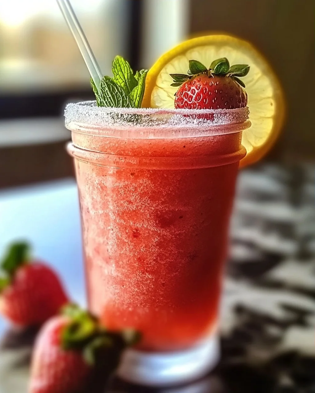 Frosted Erdbeer-Limonade: Erfrischend und Gesund