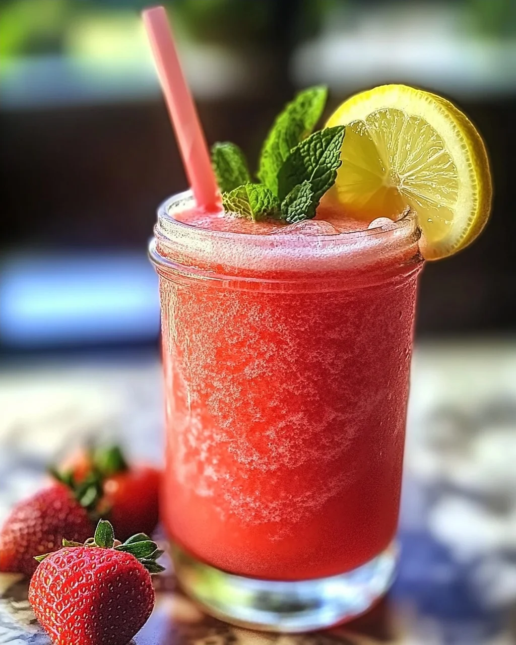 Frosted Erdbeer-Limonade: Erfrischend und Gesund