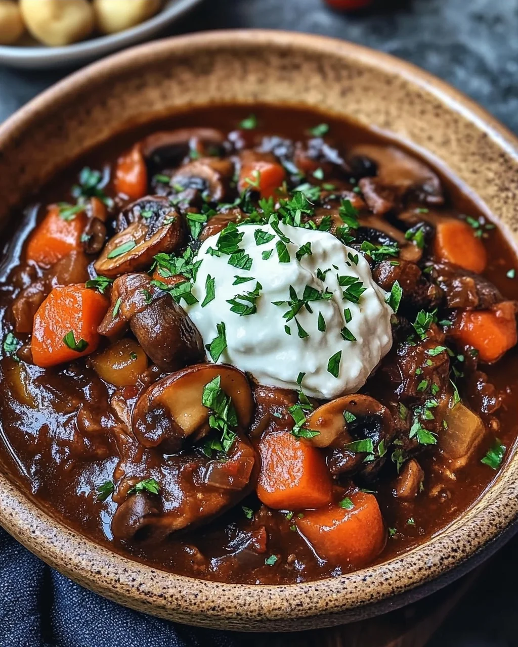 Herzhaftes Veganes Pilz Gulasch Bourguignon – Einfach Lecker