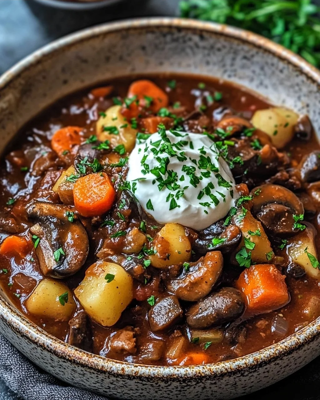 Herzhaftes Veganes Pilz Gulasch Bourguignon – Einfach Lecker
