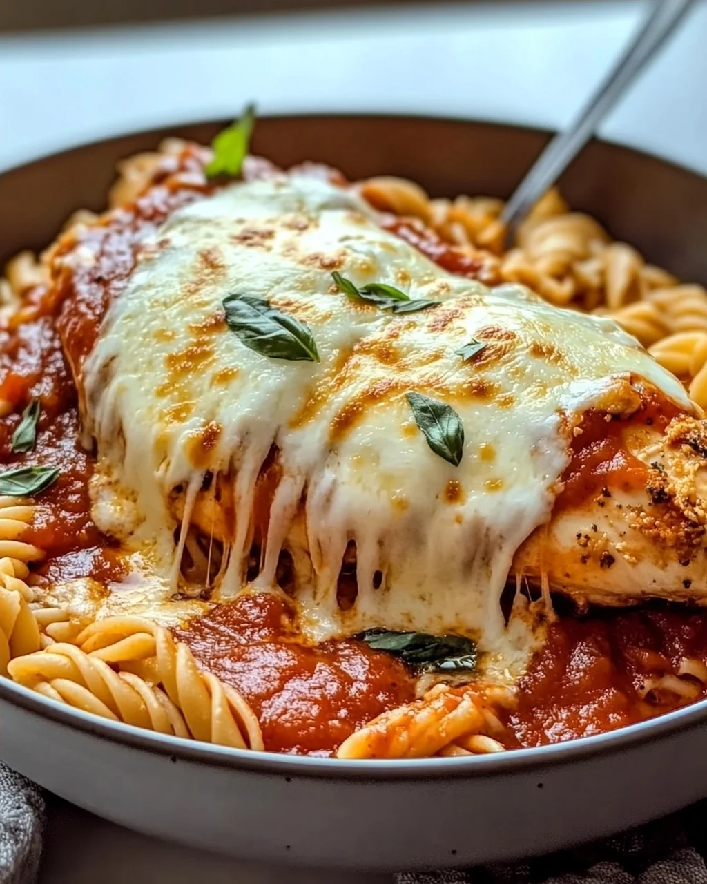 Hüttenkäse Hähnchen Parm Bowl für den schnellen Genuss