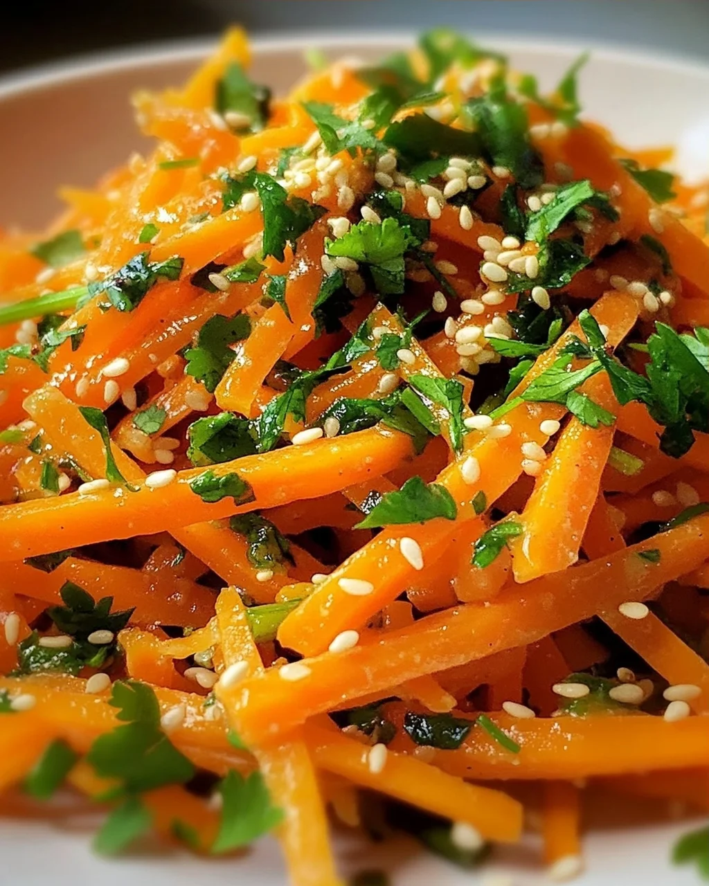 Karottensalat mit Ingwer-Sesam-Dressing – Lecker und gesund!