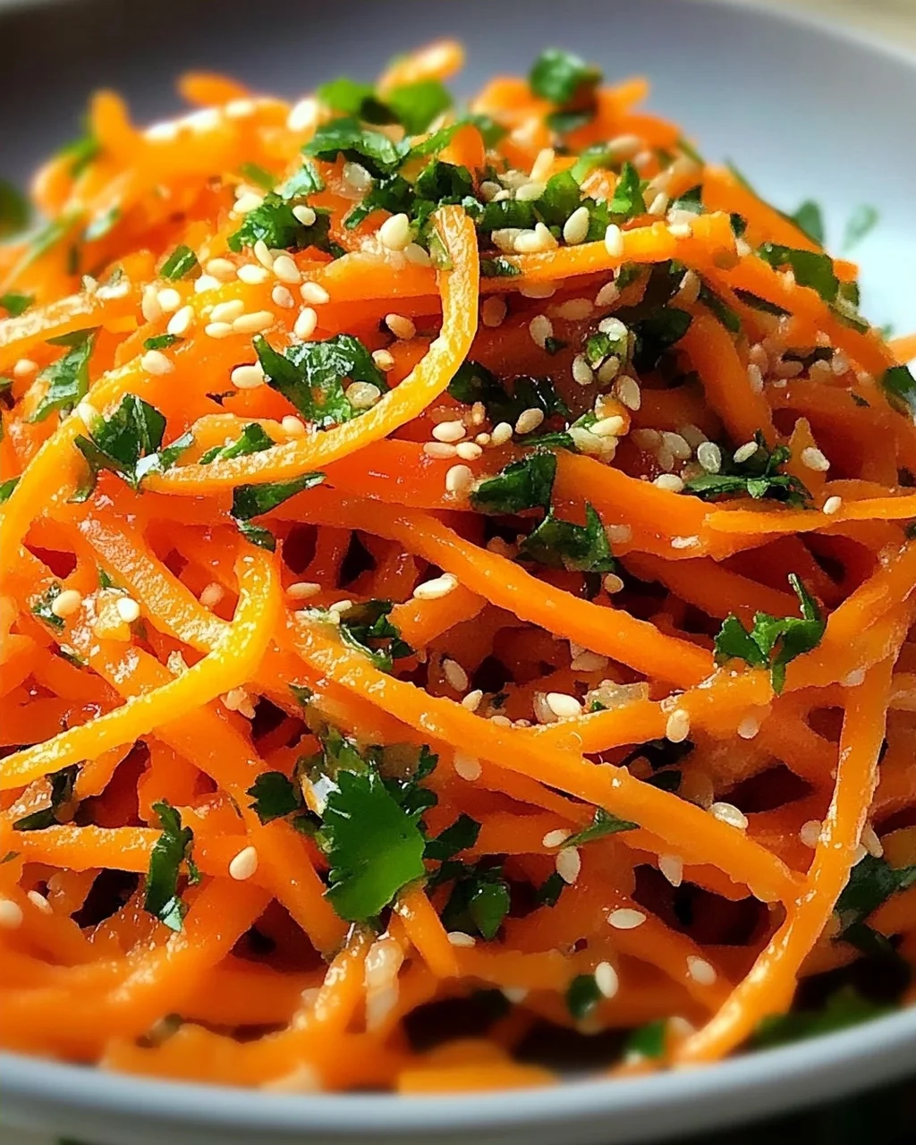 Karottensalat mit Ingwer-Sesam-Dressing – Lecker und gesund!