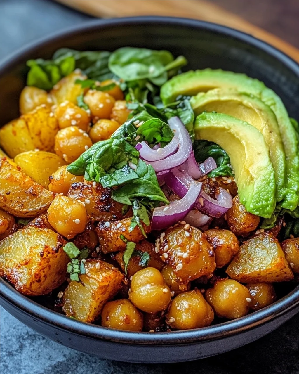 Kartoffel-Bowl mit Kichererbsen