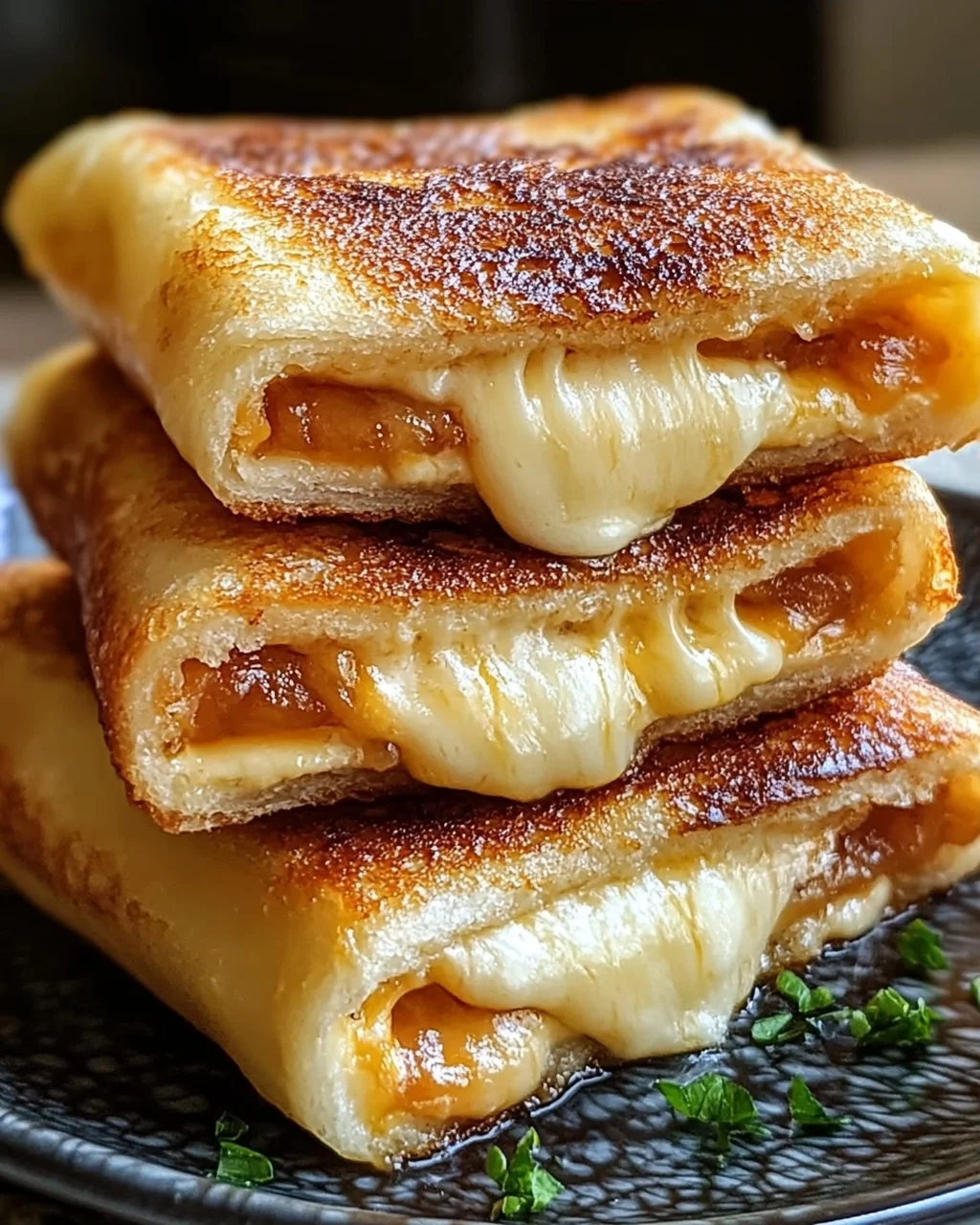 Käse-Genuss in knusprigen Roll-Ups