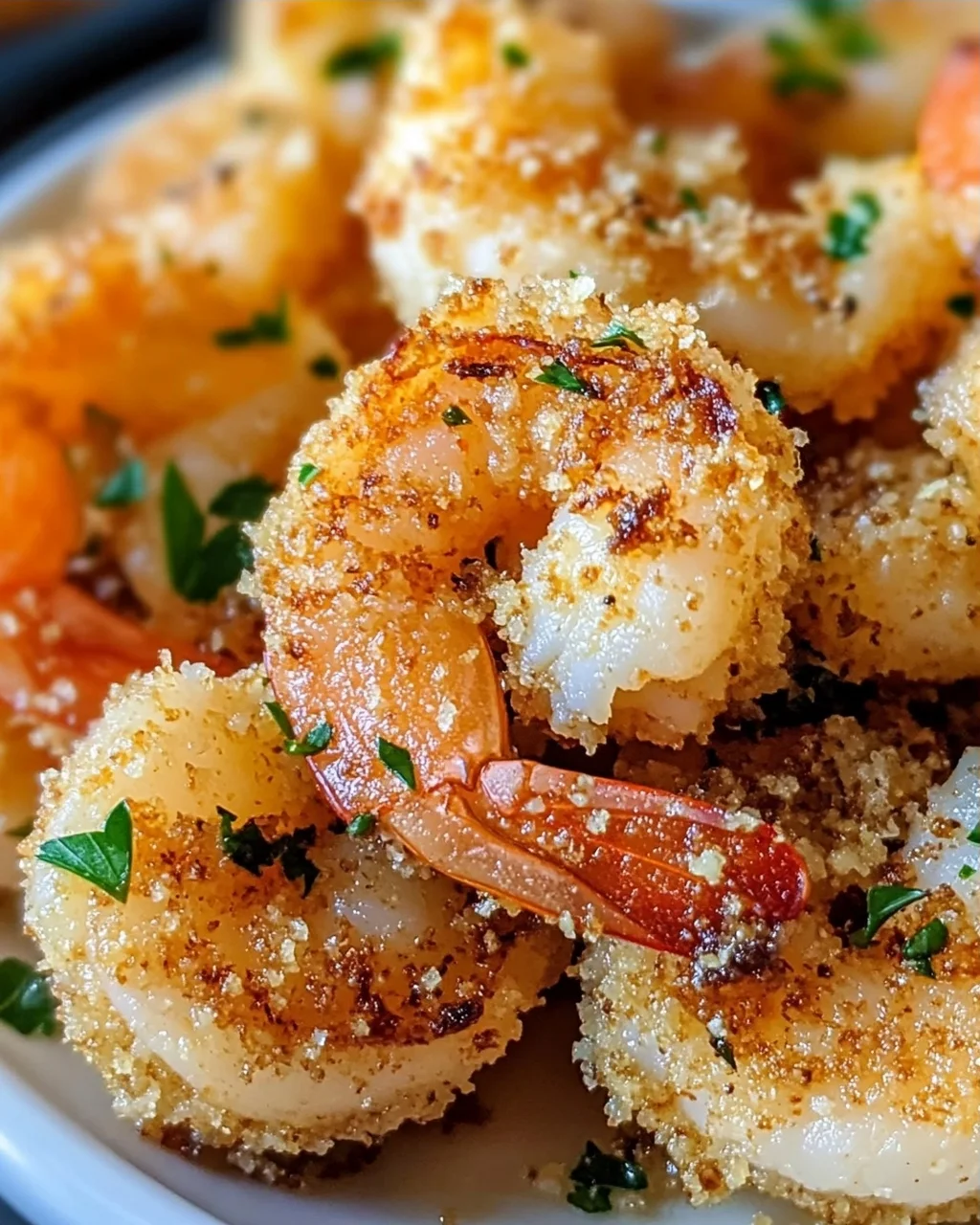 Knoblauch Parmesan Garnelen aus der Heißluftfritteuse