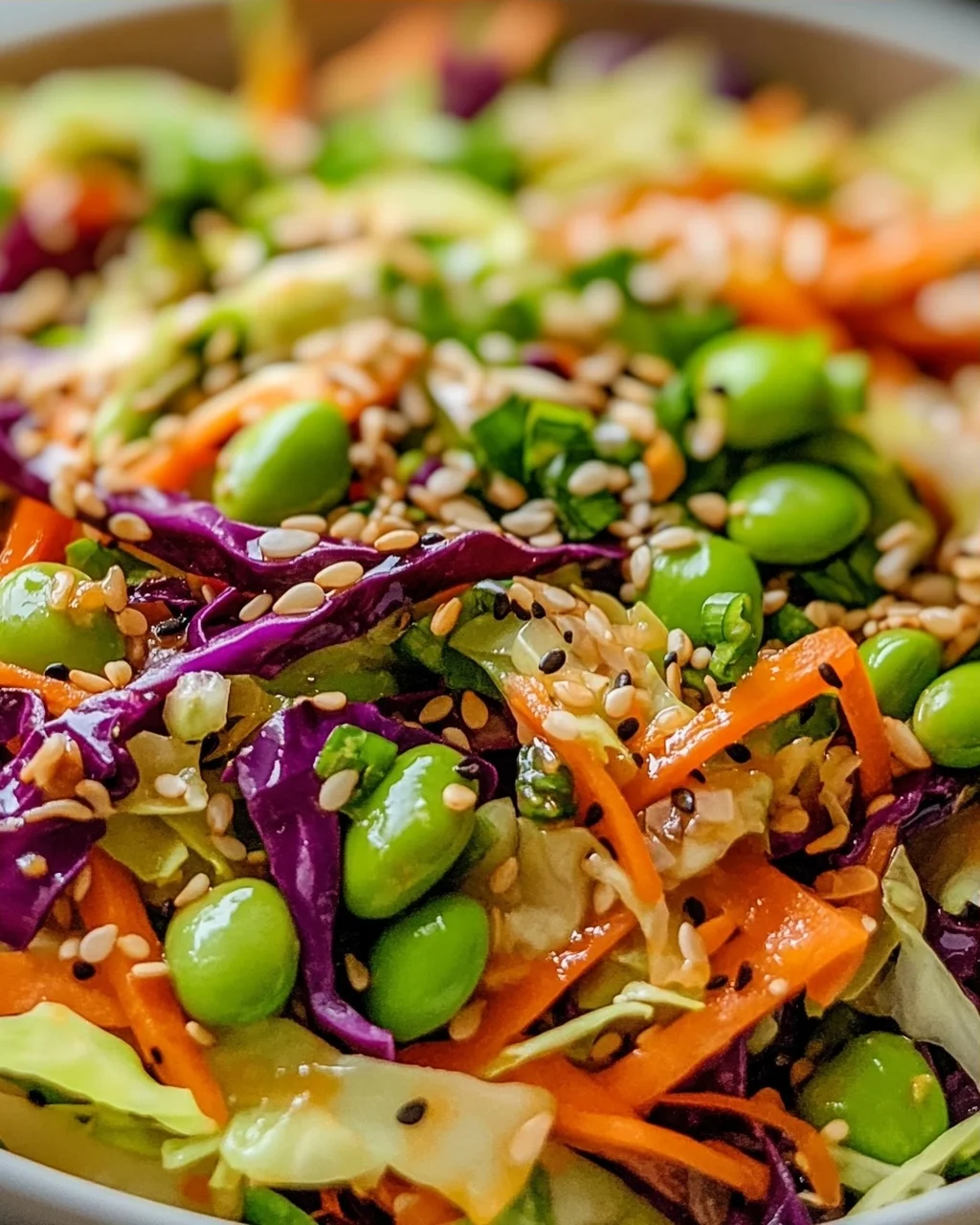 Knuspriger Kohl-Edamame-Salat – Gesund und lecker!