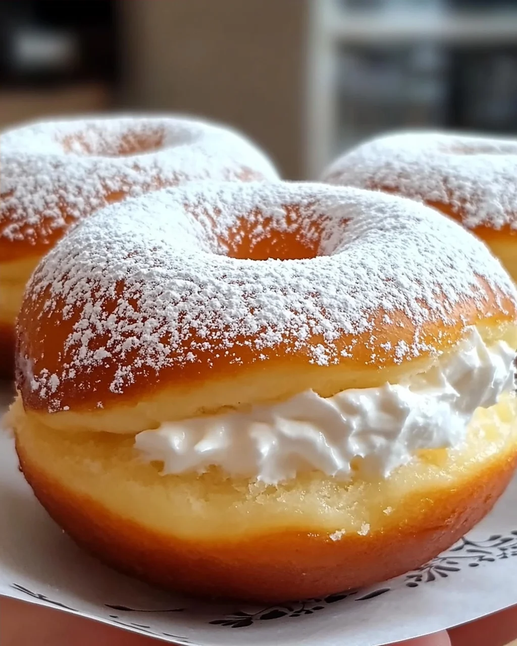 Koreanischer Milchsahne-Donut für Feinschmecker