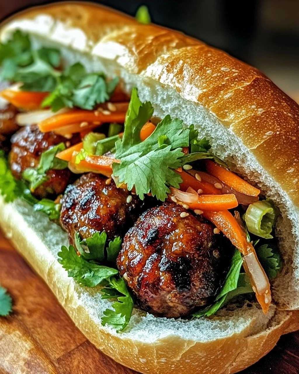 Koreanisches BBQ-Fleischbällchen Banh Mi für Genießer