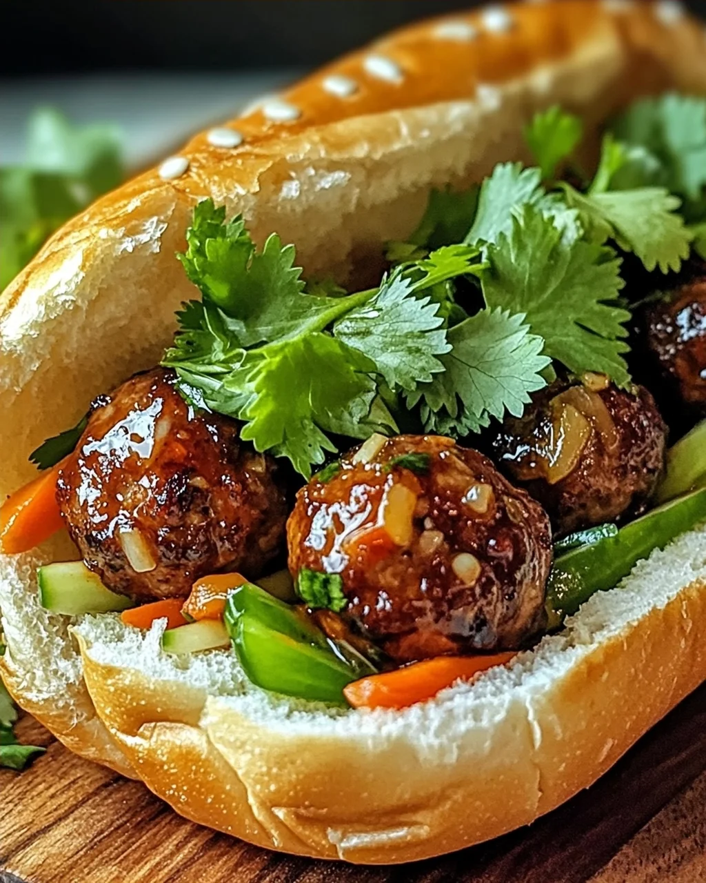 Koreanisches BBQ-Fleischbällchen Banh Mi für Genießer