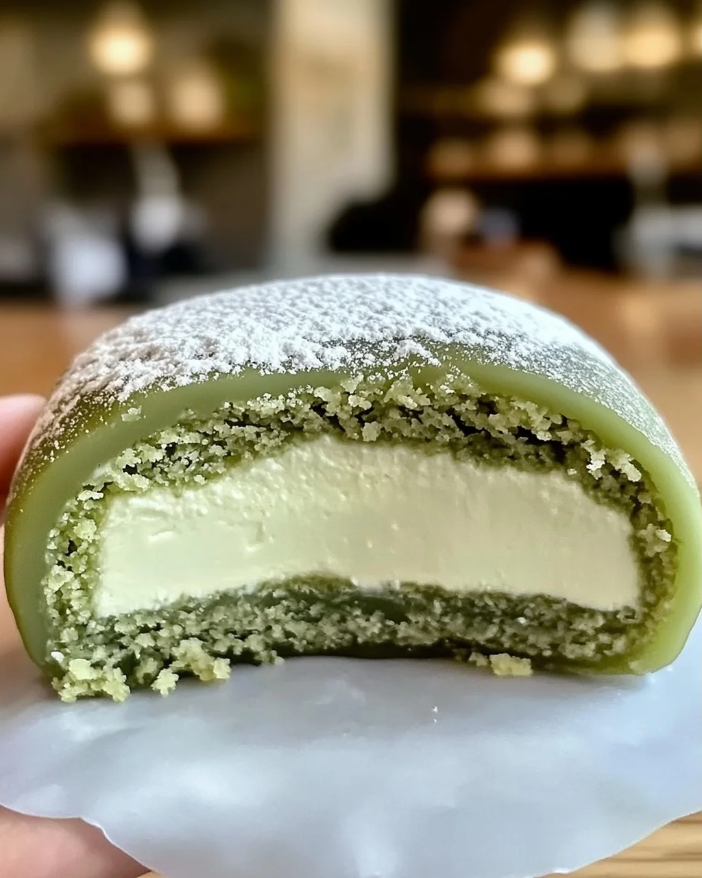 Köstlicher Matcha-Käsekuchen Daifuku Genuss