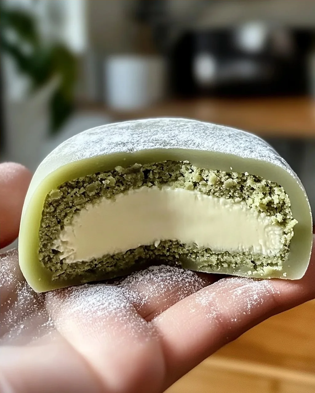 Köstlicher Matcha-Käsekuchen Daifuku Genuss