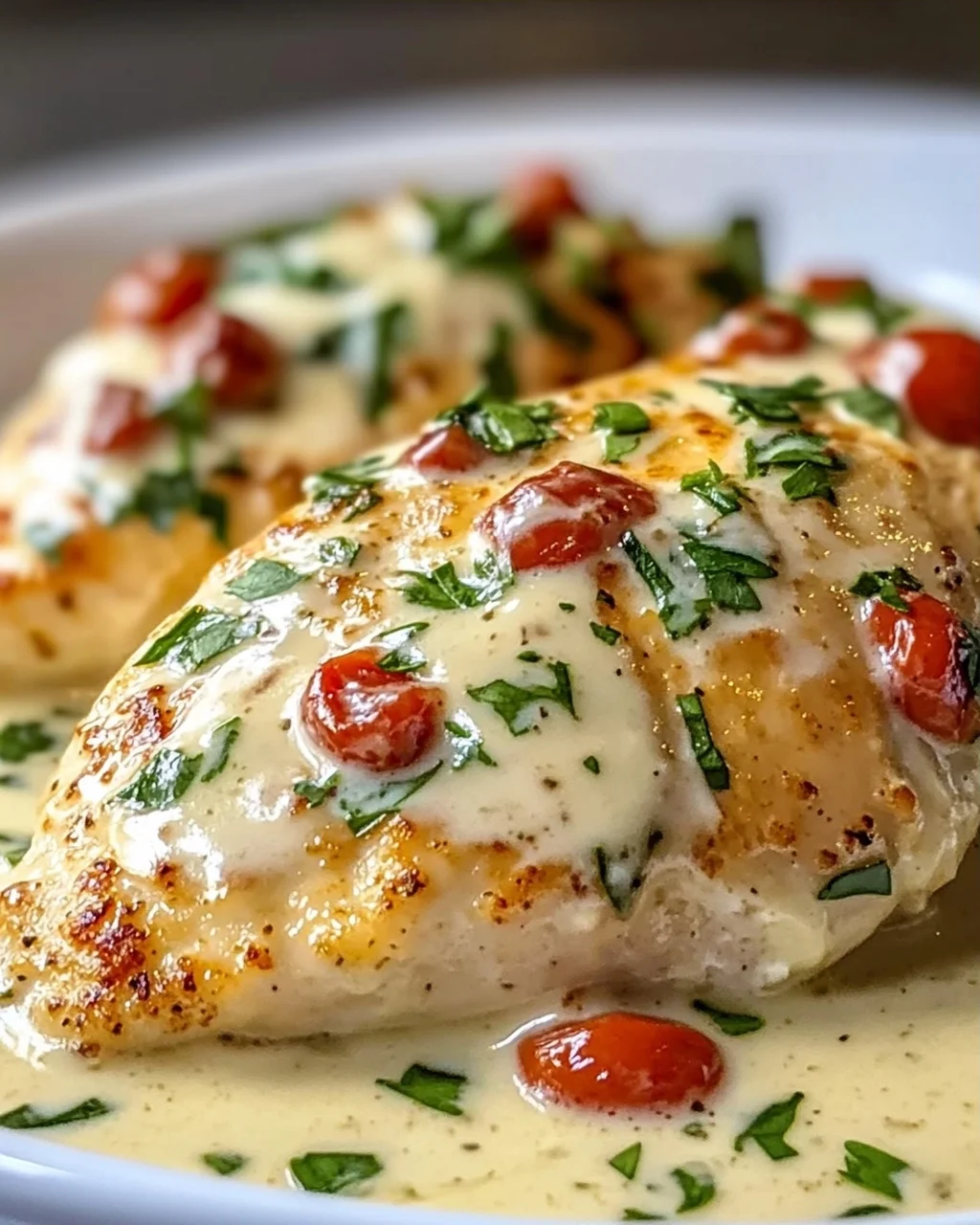 Köstliches Hähnchenfilet in cremiger Frischkäse-Parmesan-Soße