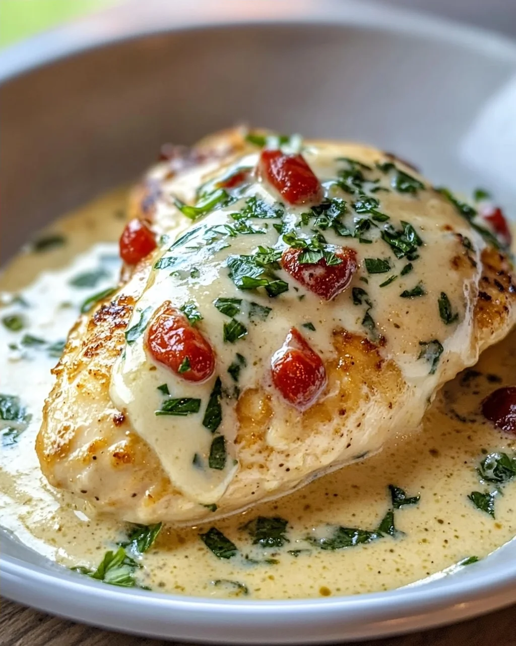 Köstliches Hähnchenfilet in cremiger Frischkäse-Parmesan-Soße