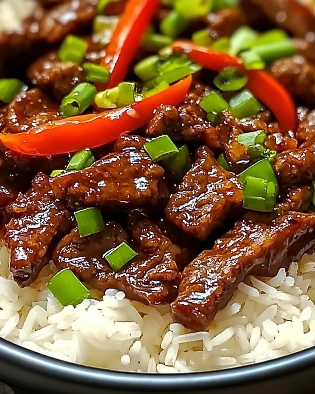 Krosse Chili Rindfleisch Reis in 15 Minuten