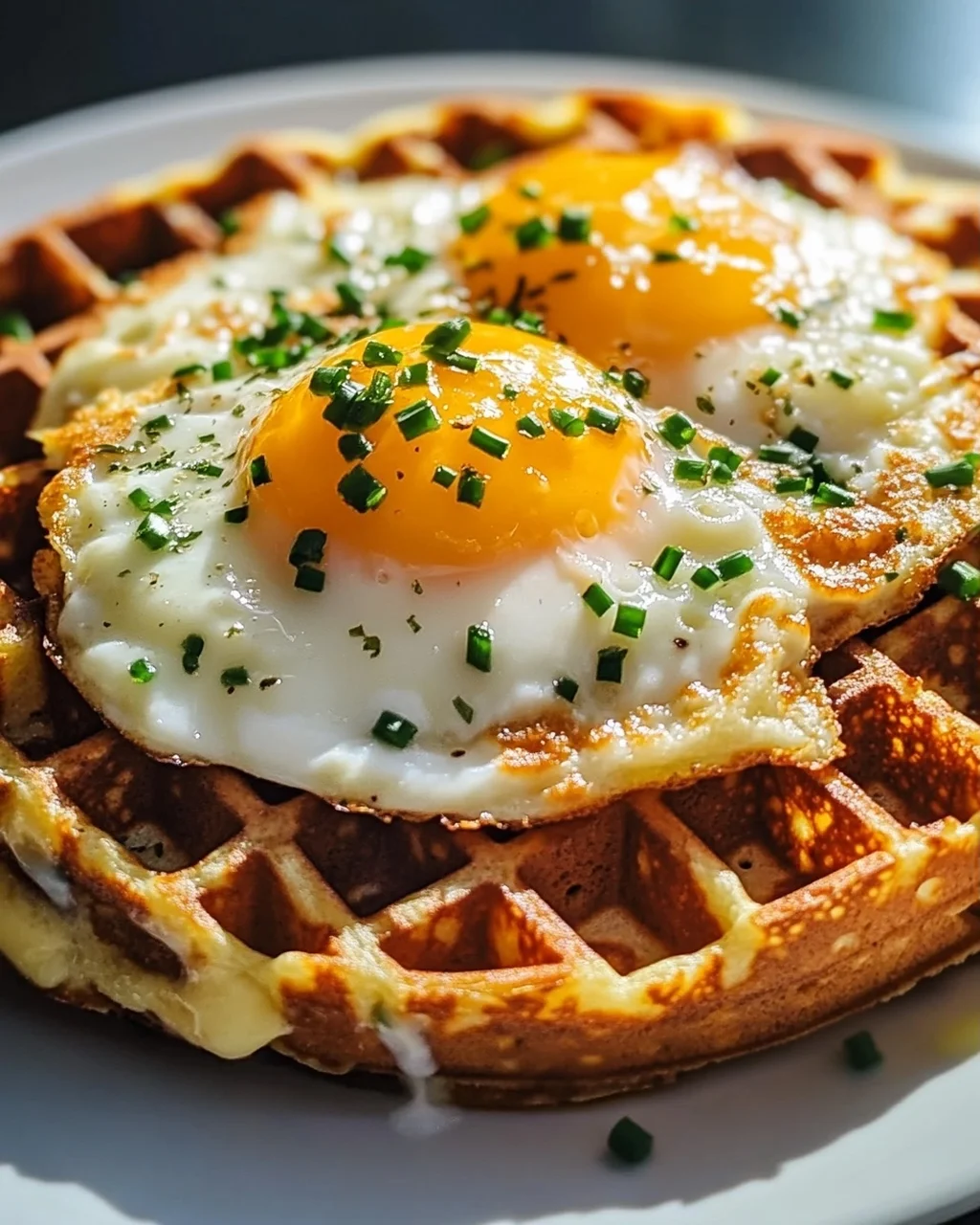 Lecker: Ei & Käse Hash Brown Waffeln – Perfektes Frühstück!