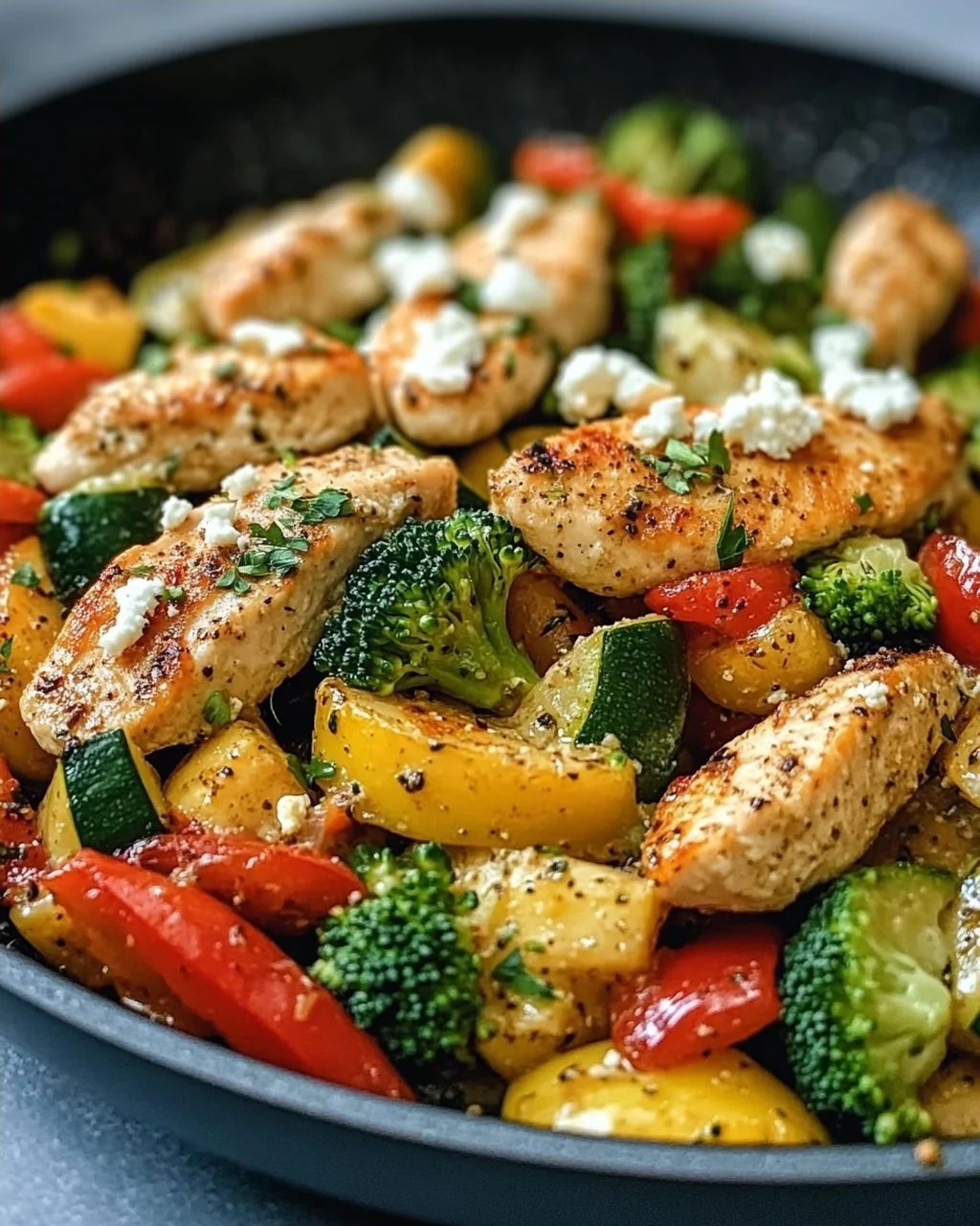 Leckere Low Carb Hähnchenpfanne mit Gemüse Rezept