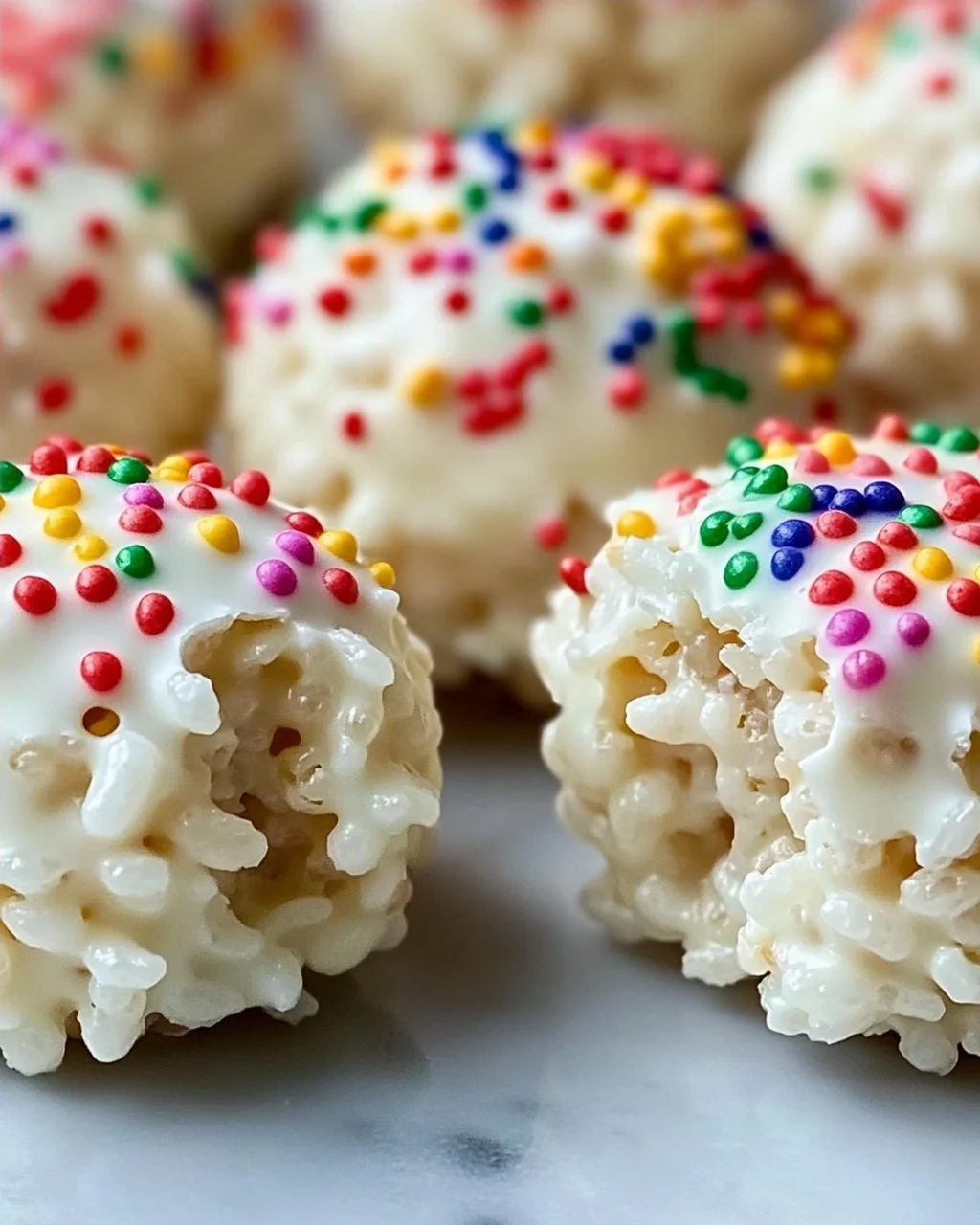 Leckere White Chocolate Rice Krispie Balls selbstgemacht!