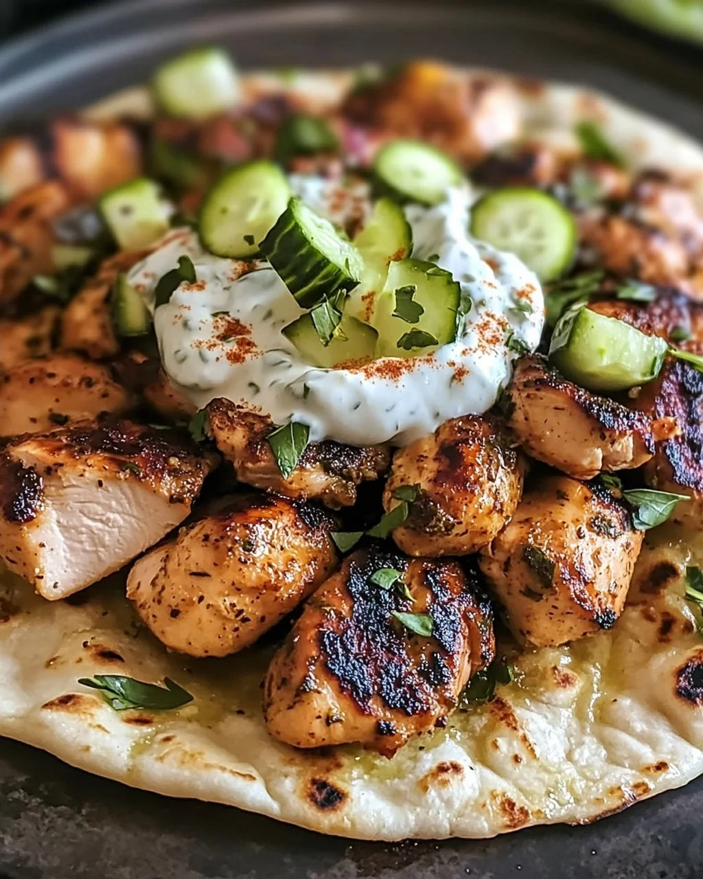 Mittelmeer-Sumach-Hühnchen im Fladenbrot