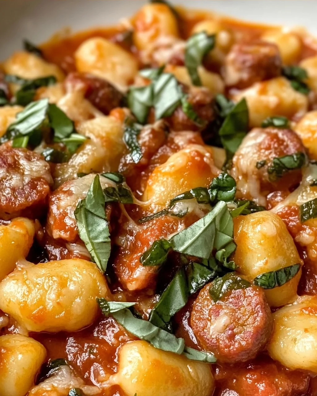 Pfannen-Cremige Gnocchi mit Wurst in 30 Minuten
