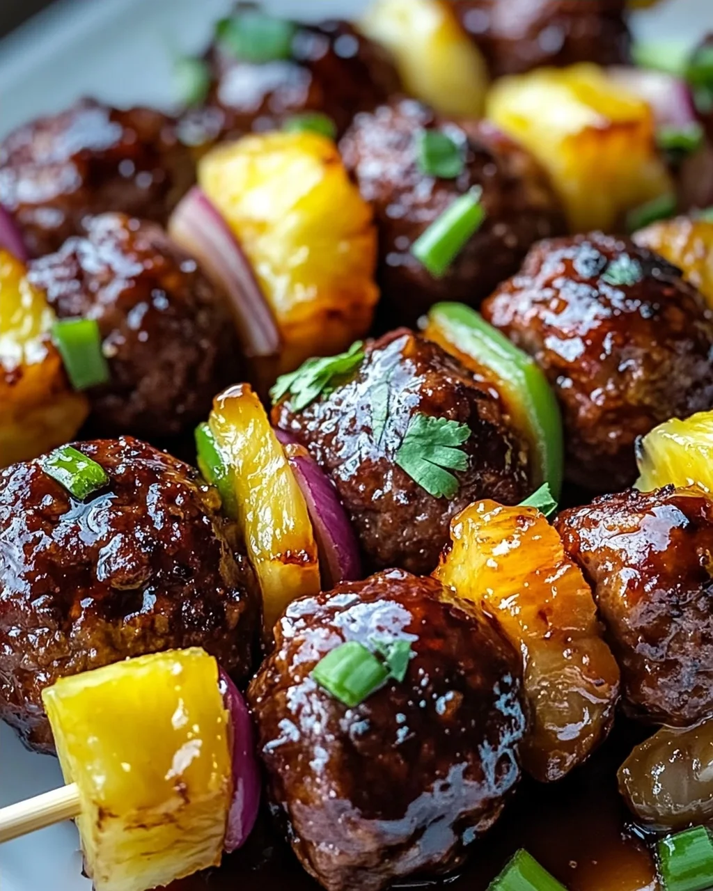 Rezept: Teriyaki Ananas Fleischbällchen-Spieße – Schnell & Lecker!
