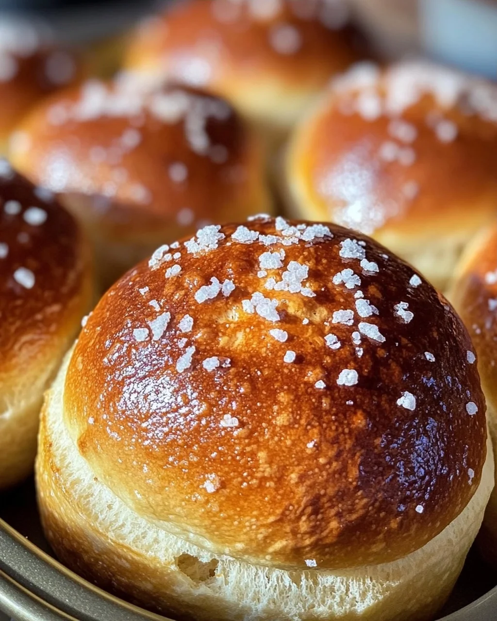 Rezept für Laugenbrötchen im Muffinsblech gebacken