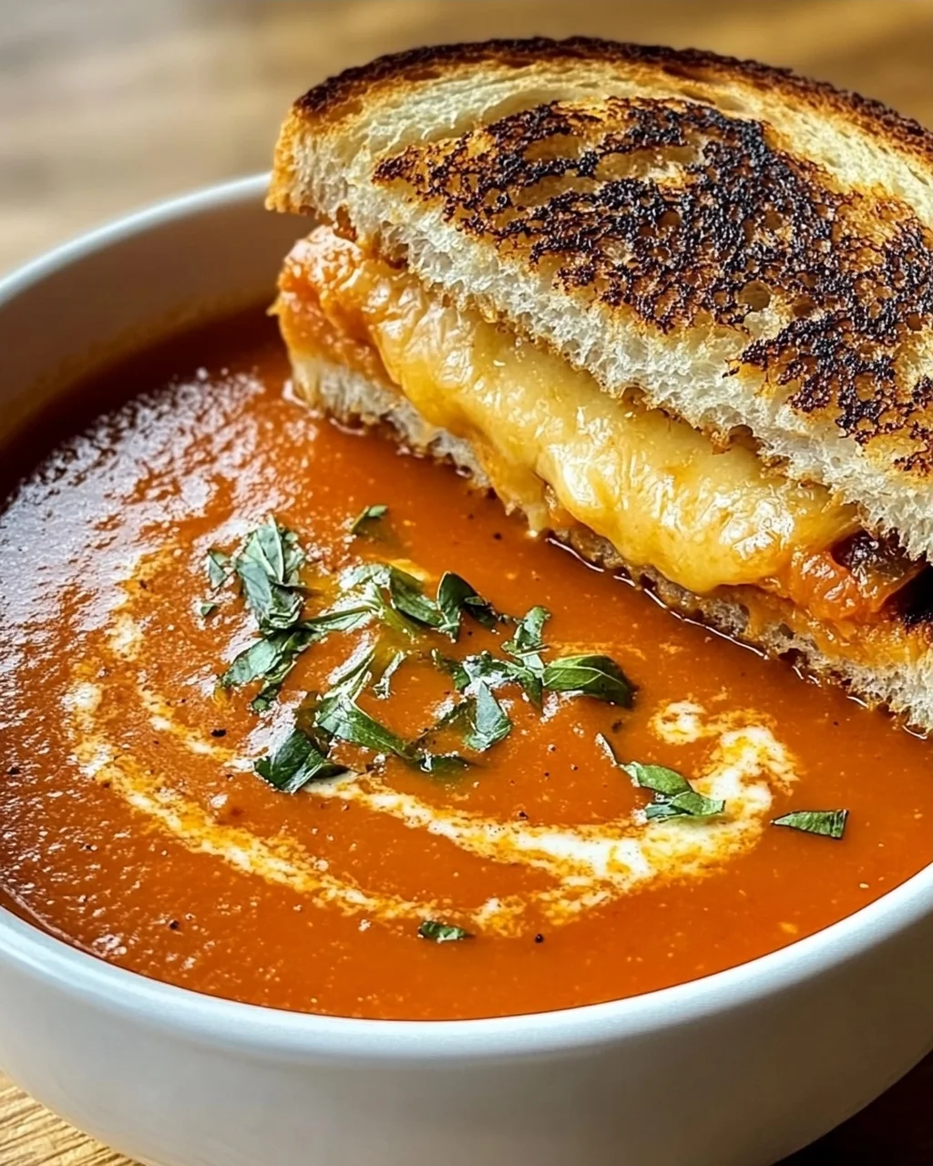 Roasted Tomato Soup mit Grilled Cheese Sandwich