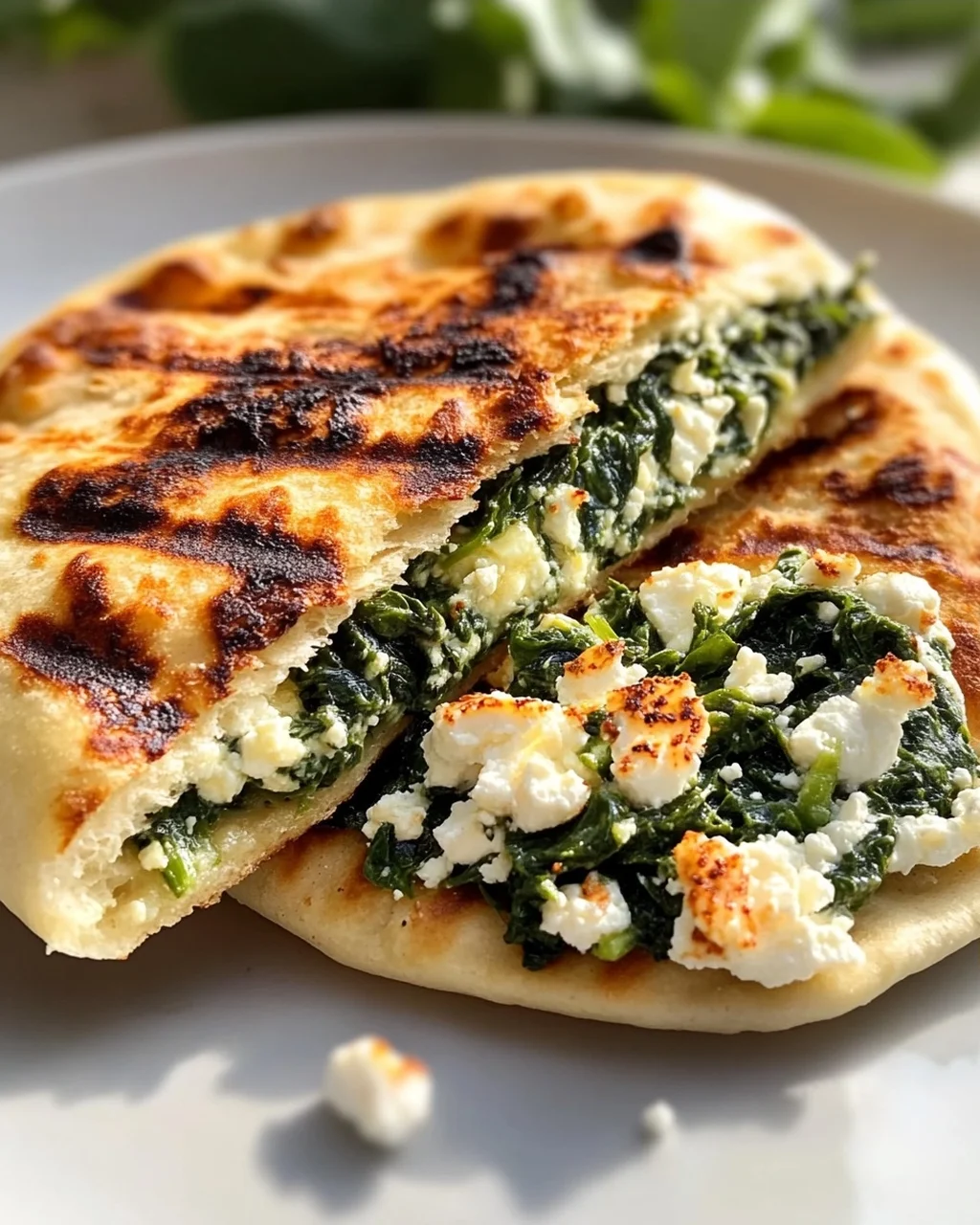 Spinach and Feta Stuffed Grilled Pita – Delicious and Healthy!