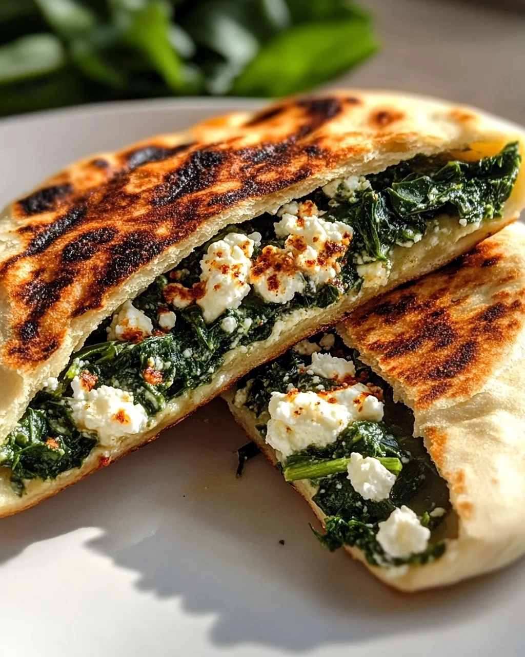 Spinach and Feta Stuffed Grilled Pita – Delicious and Healthy!