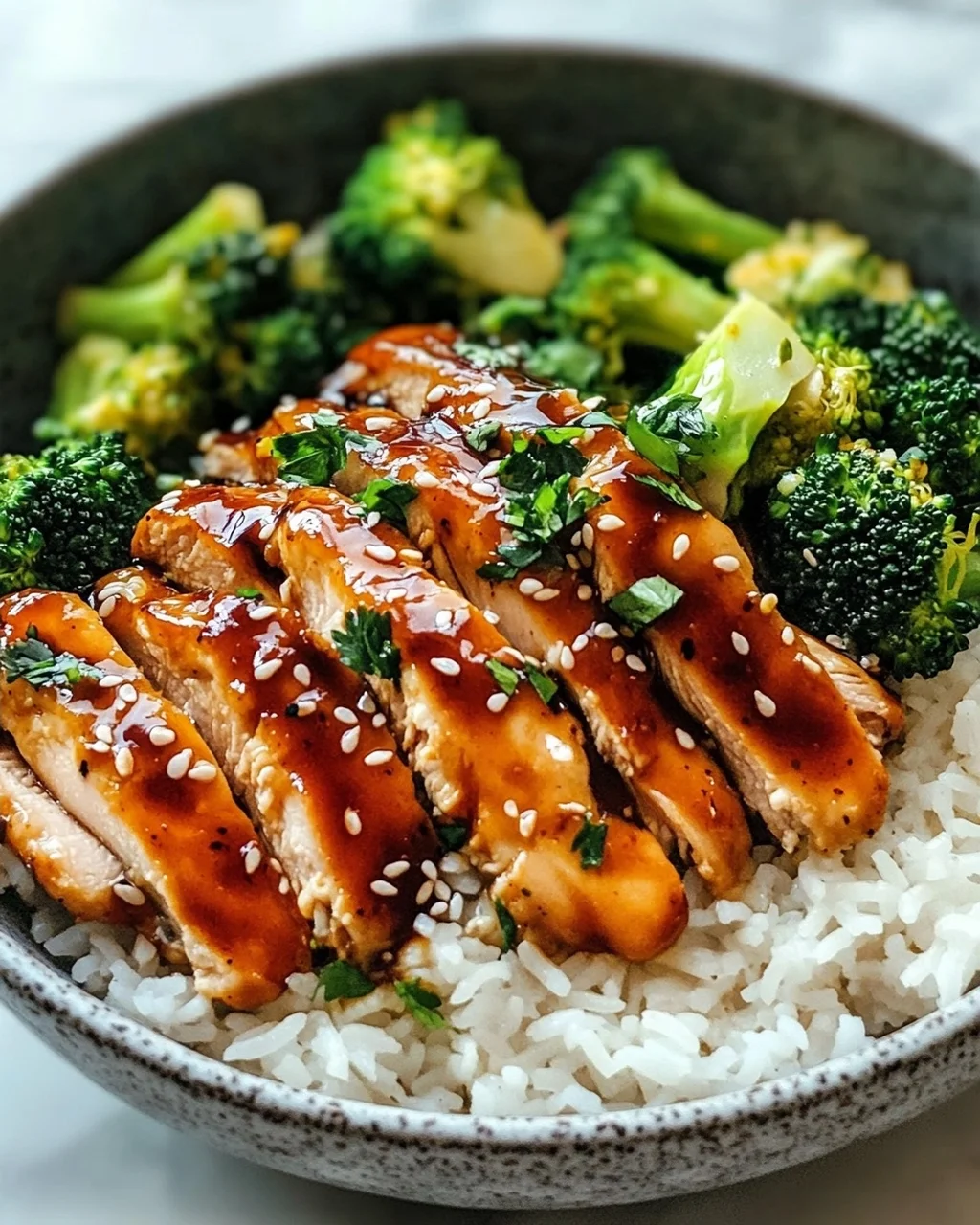 Sticky Chicken Bowls: Saftig, süß-würzig & einfach perfekt.