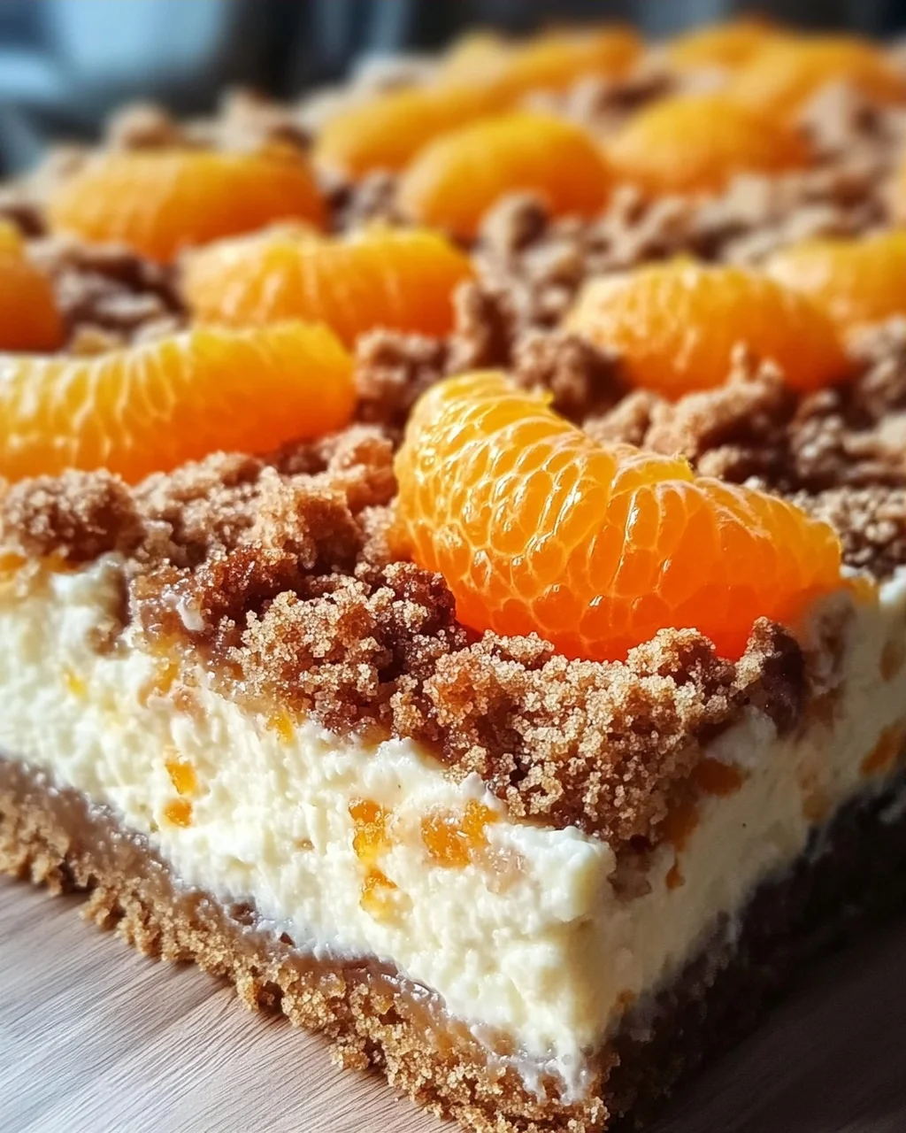 Streuselquarkkuchen mit Mandarinen