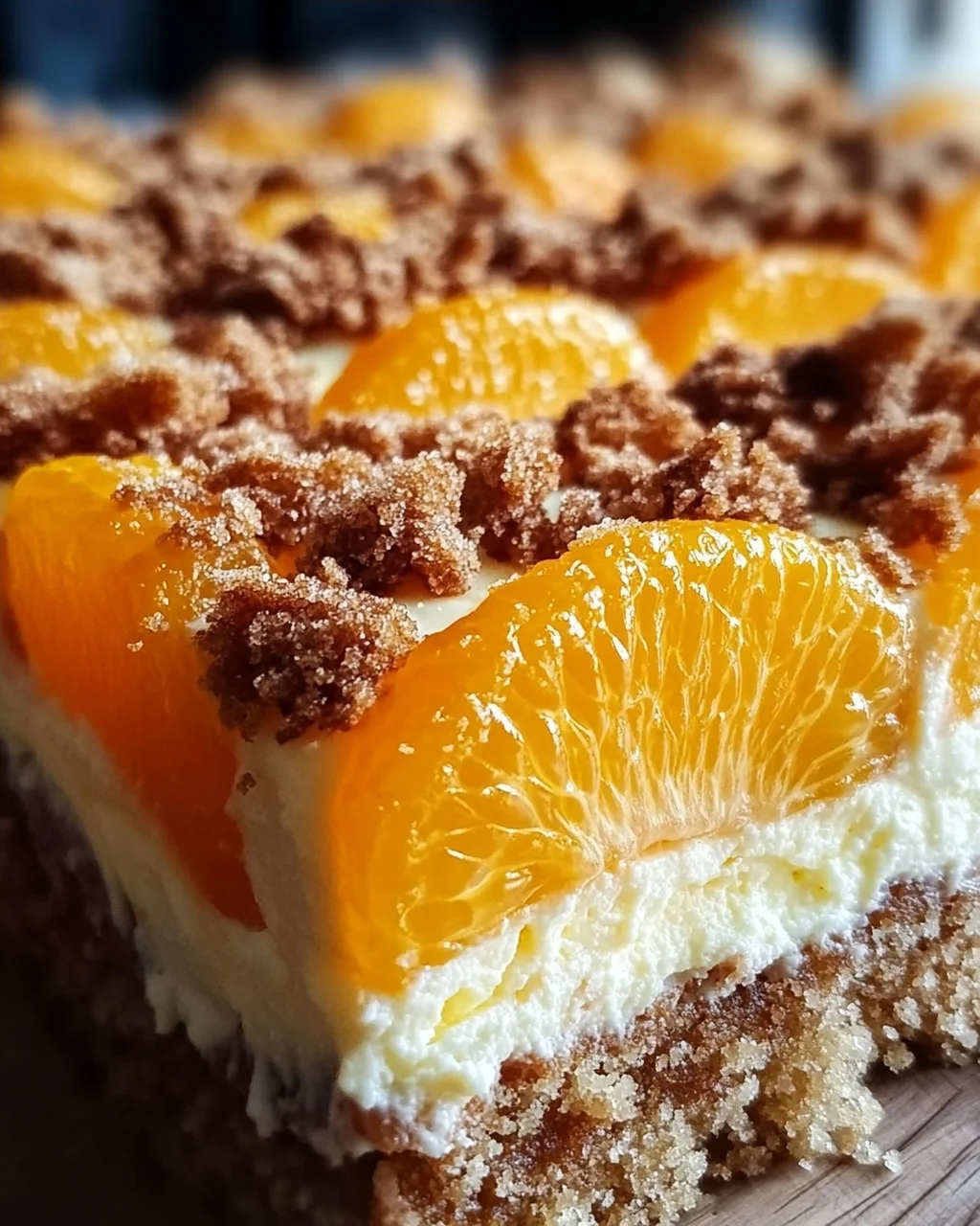 Streuselquarkkuchen mit Mandarinen