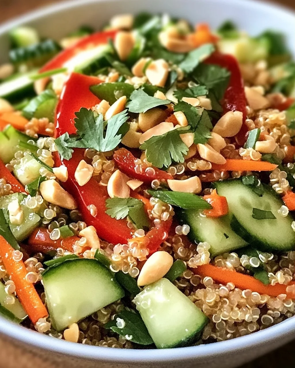 Thailändischer Quinoa Crunch Salat für jeden Tag