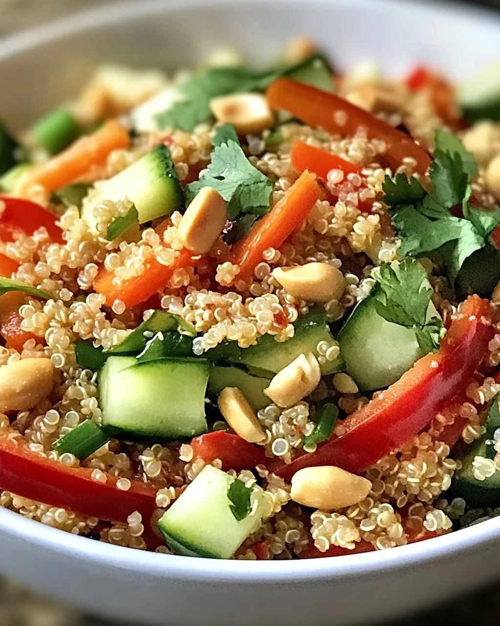 Thailändischer Quinoa Crunch Salat für jeden Tag