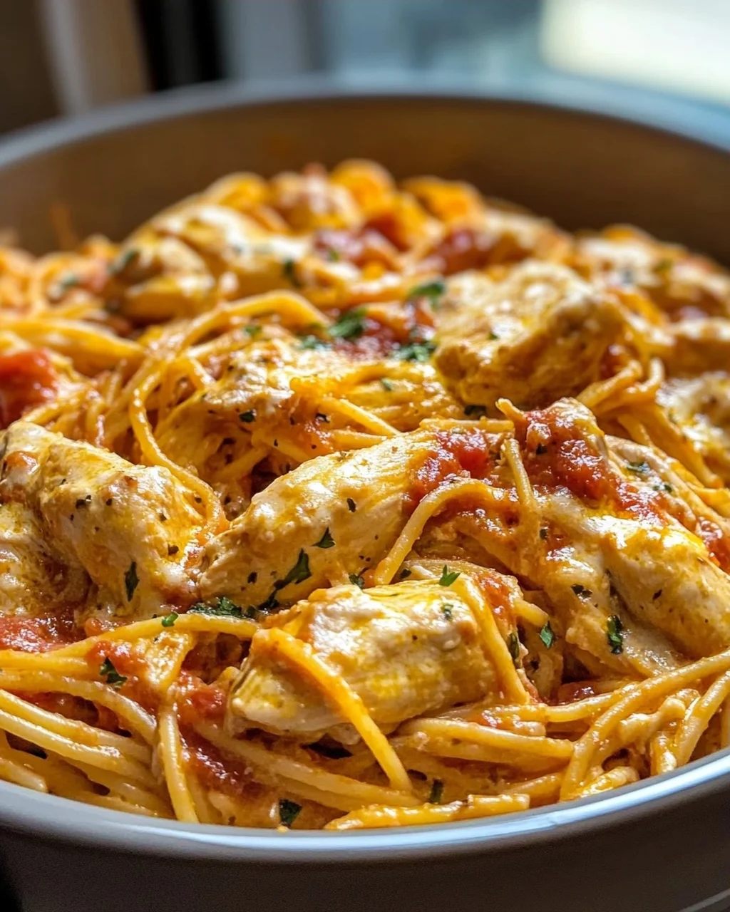 Ultimative Crockpot Hähnchen Spaghetti – Lecker & Einfach!