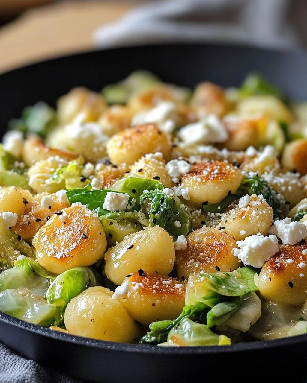 Vegetarische Gnocchi Pfanne mit Spitzkohl