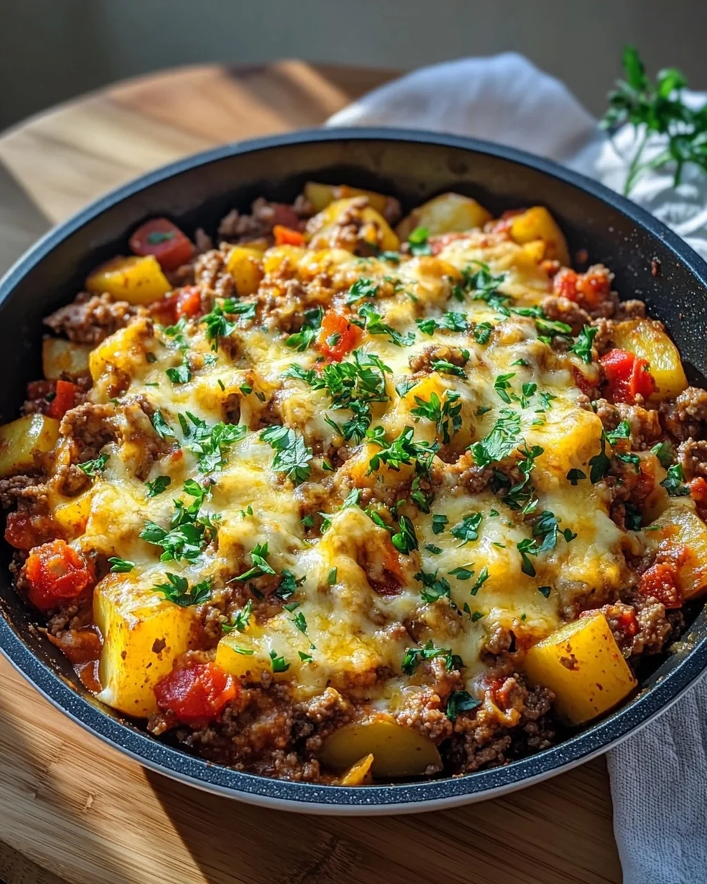 Würzige Hackfleisch-Kartoffel-Pfanne