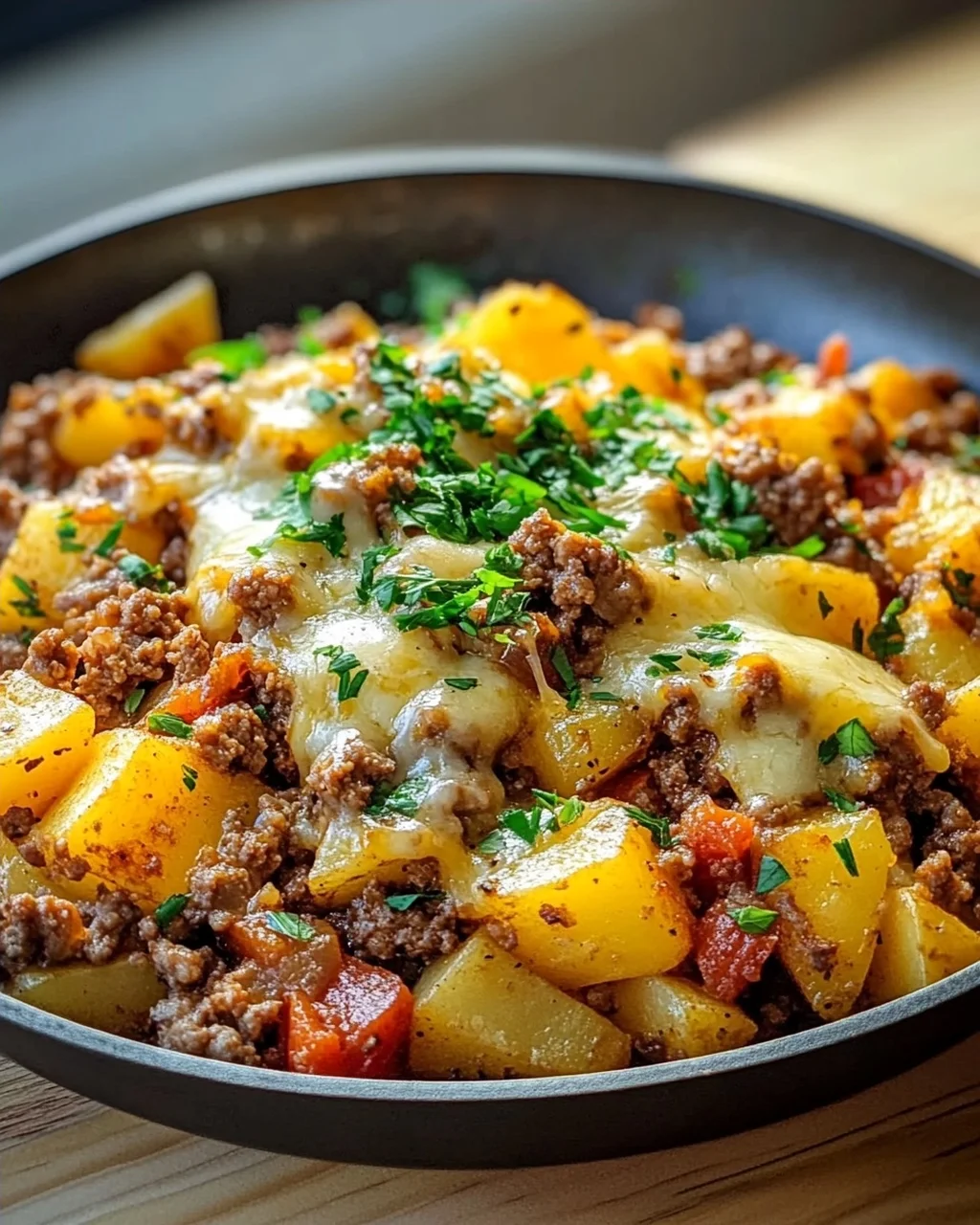 Würzige Hackfleisch-Kartoffel-Pfanne