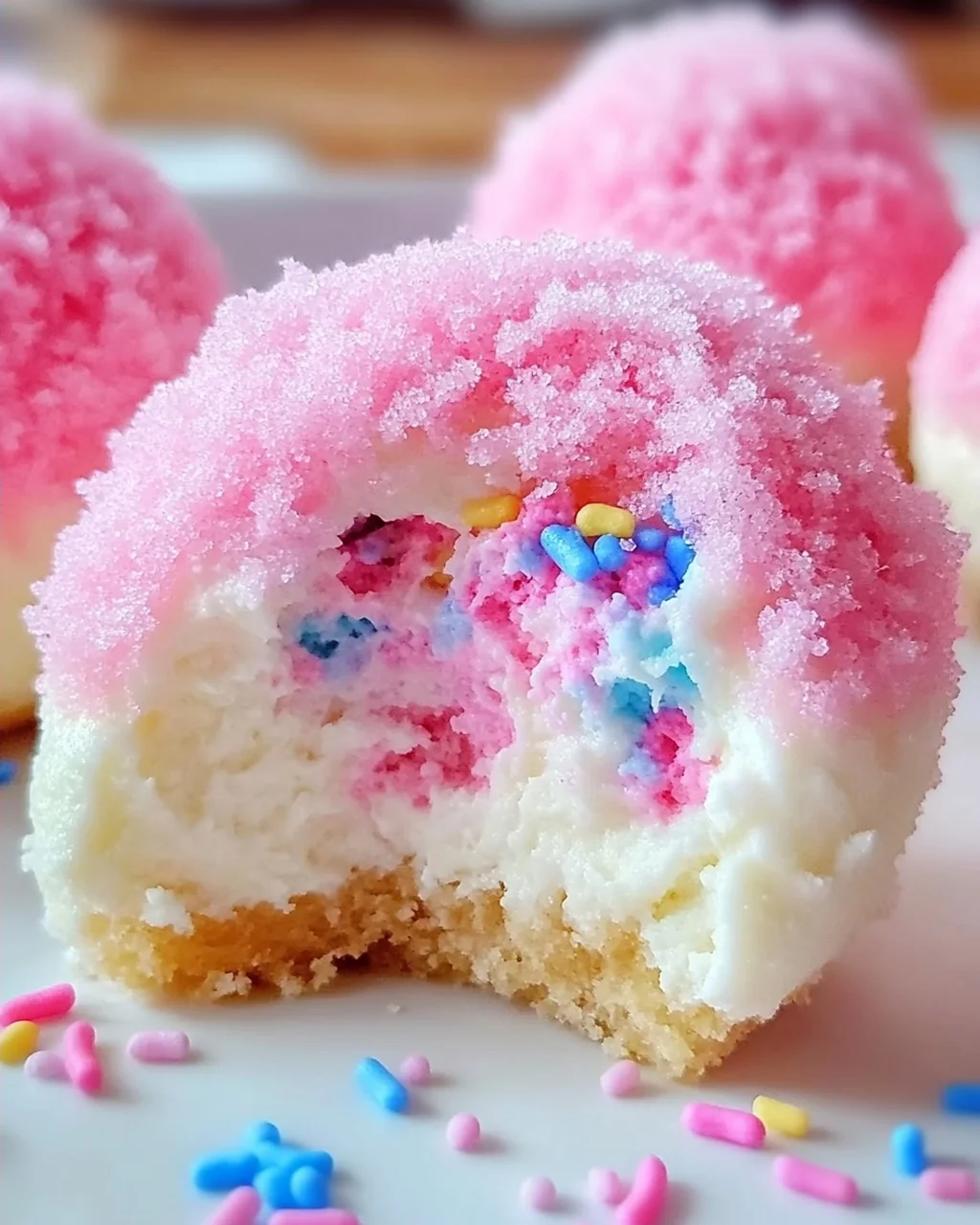 Zuckerwatte Käsekuchen Bomben für Zuhause